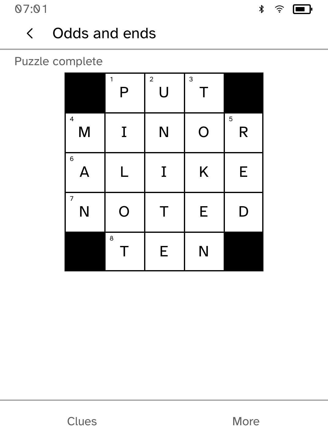 Crossword: Completed