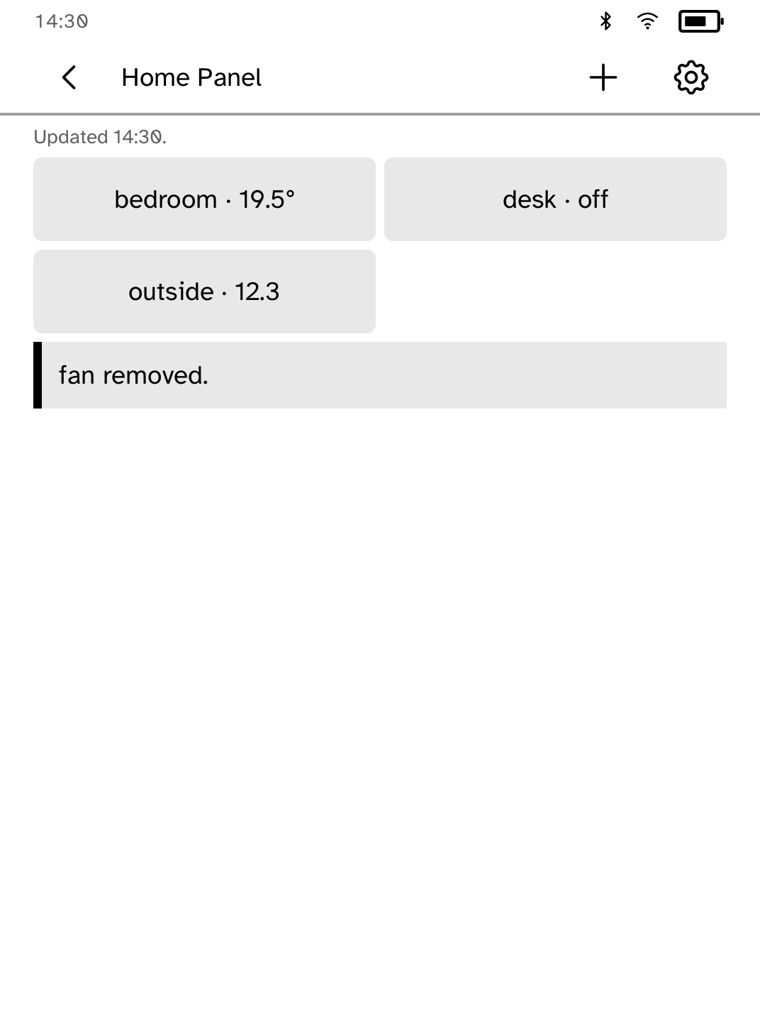 Home Panel: Edit
