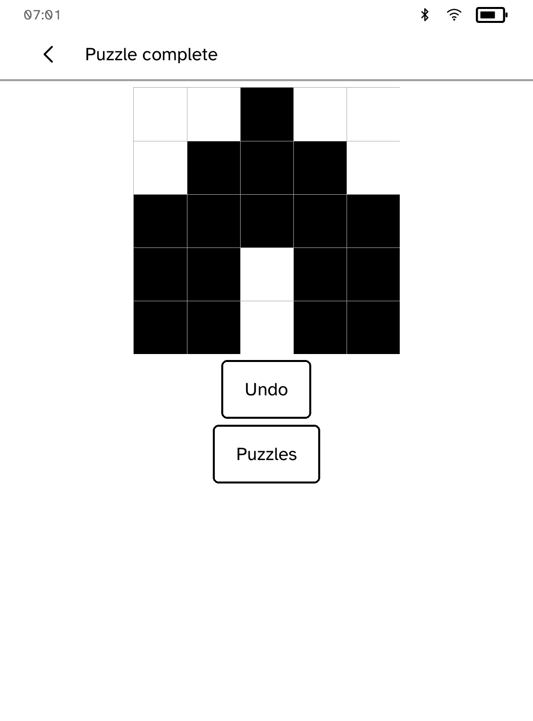 Nonograms: Picture completed